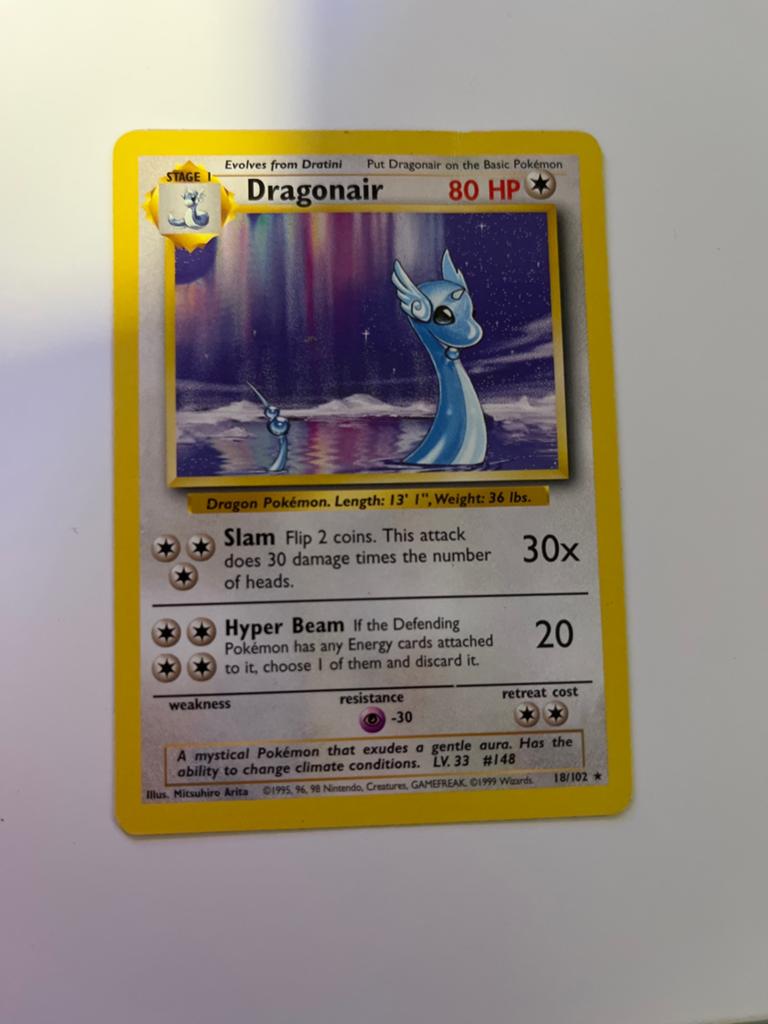 Dragonair pokemonkaart, Hobby en Vrije tijd, Verzamelkaartspellen | Pokémon, Ophalen, Zo goed als nieuw, Losse kaart