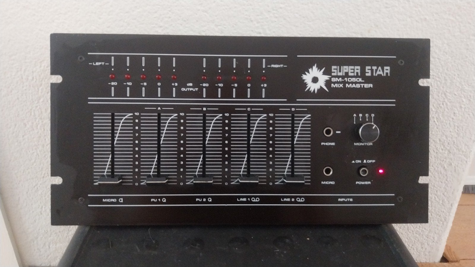 Super Star SM-1050L Mix Master Mengpaneel, Muziek en Instrumenten, Mengpanelen, Ophalen of Verzenden, Gebruikt, 5 tot 10 kanalen