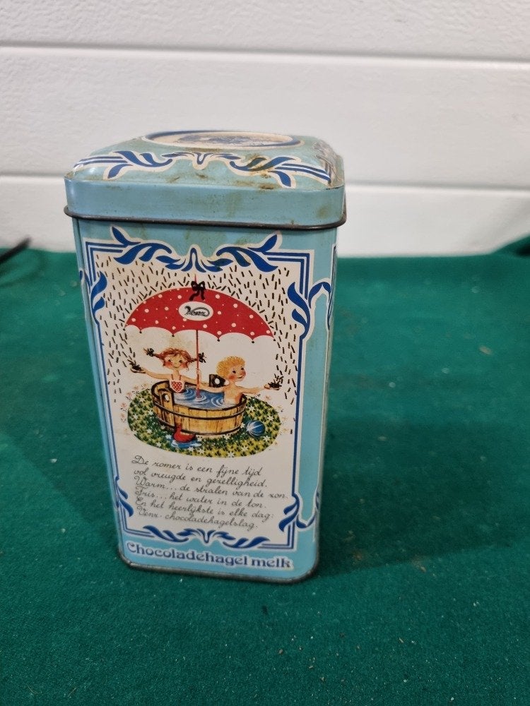 blik chocoladehagel melk venz  vintage, Ophalen of Verzenden