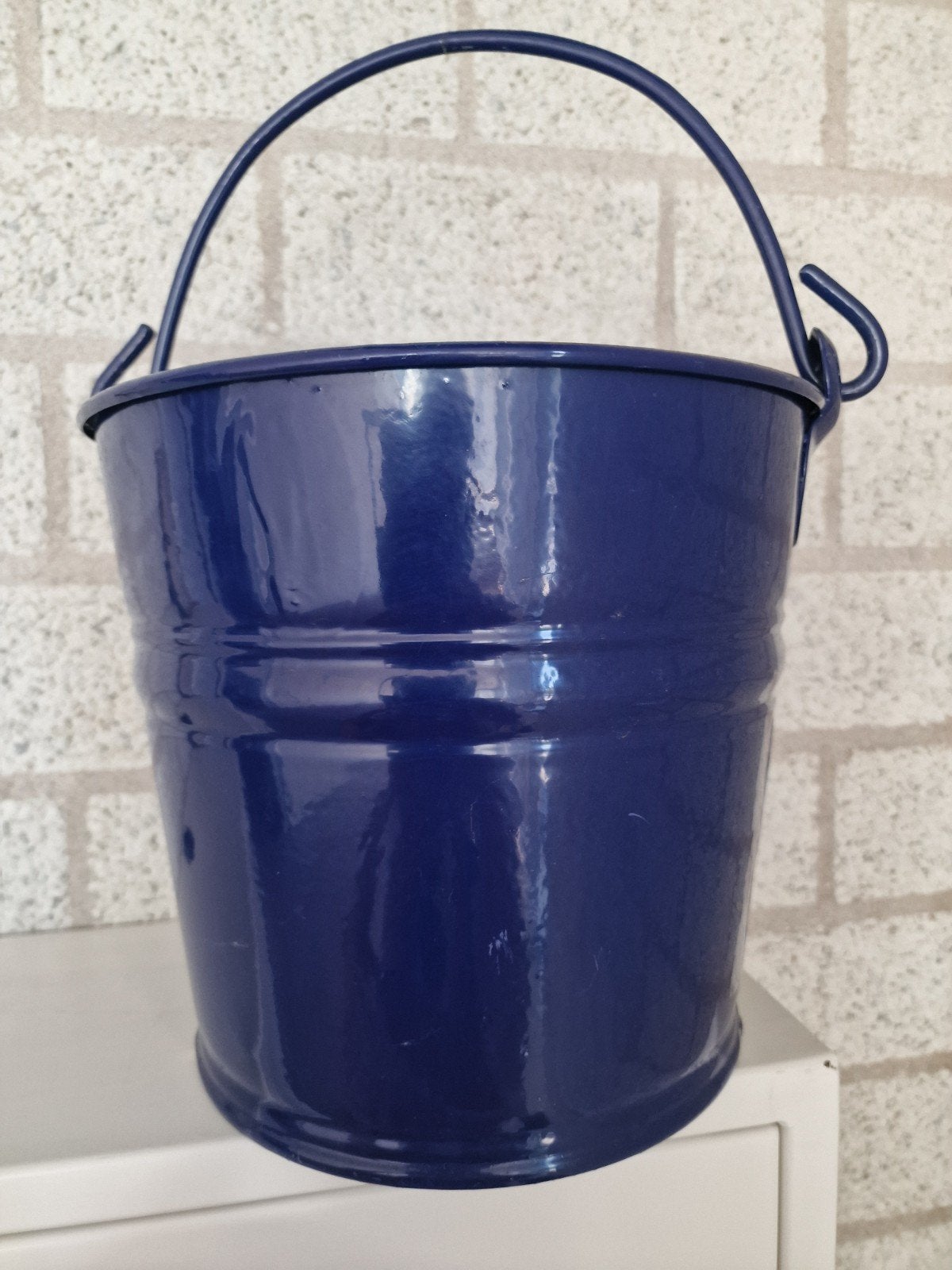Emmer ijzer planten bak, Tuin en Terras, Bloempotten, Rond, Ophalen of Verzenden, Metaal, Minder dan 40 cm