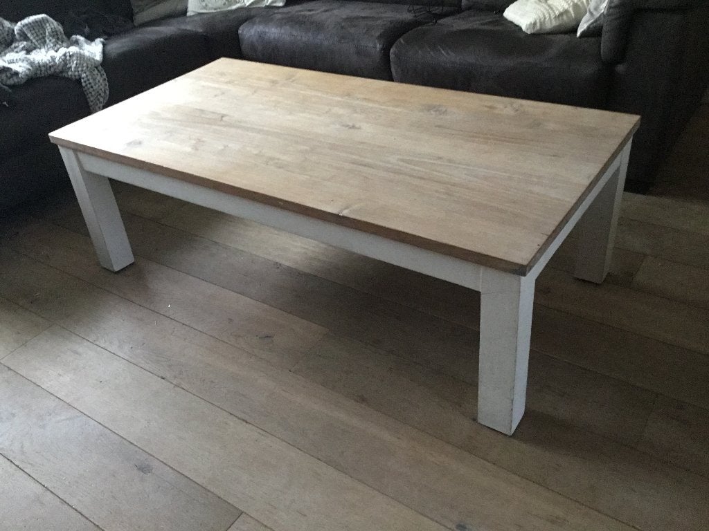 salon tafel (teak), Huis en Inrichting, Tafels | Salontafels, Ophalen, Gebruikt, 100 tot 150 cm, Teakhout