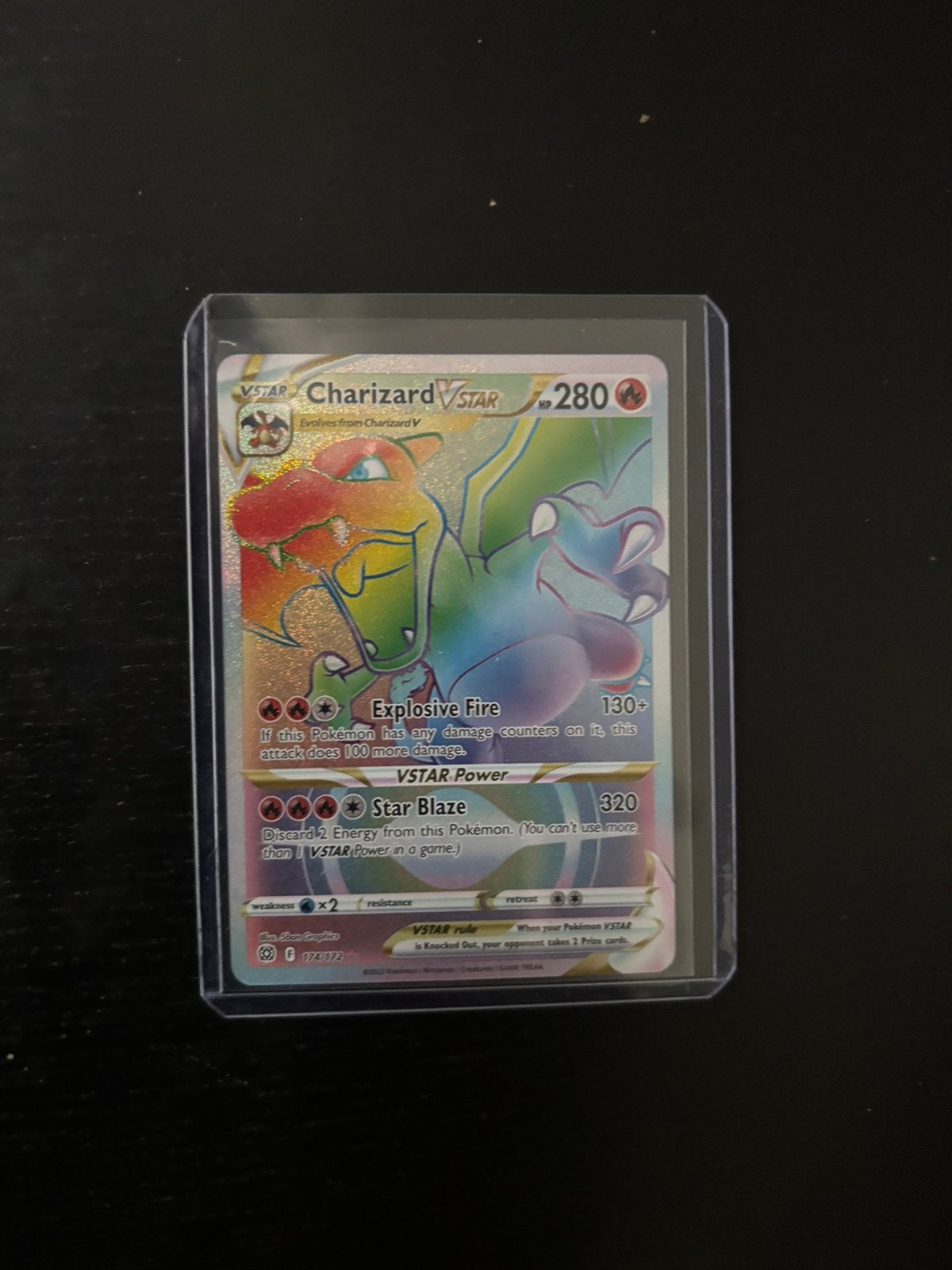 Pokémon Kaarten Charizard Vstar Brillant Stars Rain 174/172, Ophalen of Verzenden, Zo goed als nieuw, Meerdere kaarten