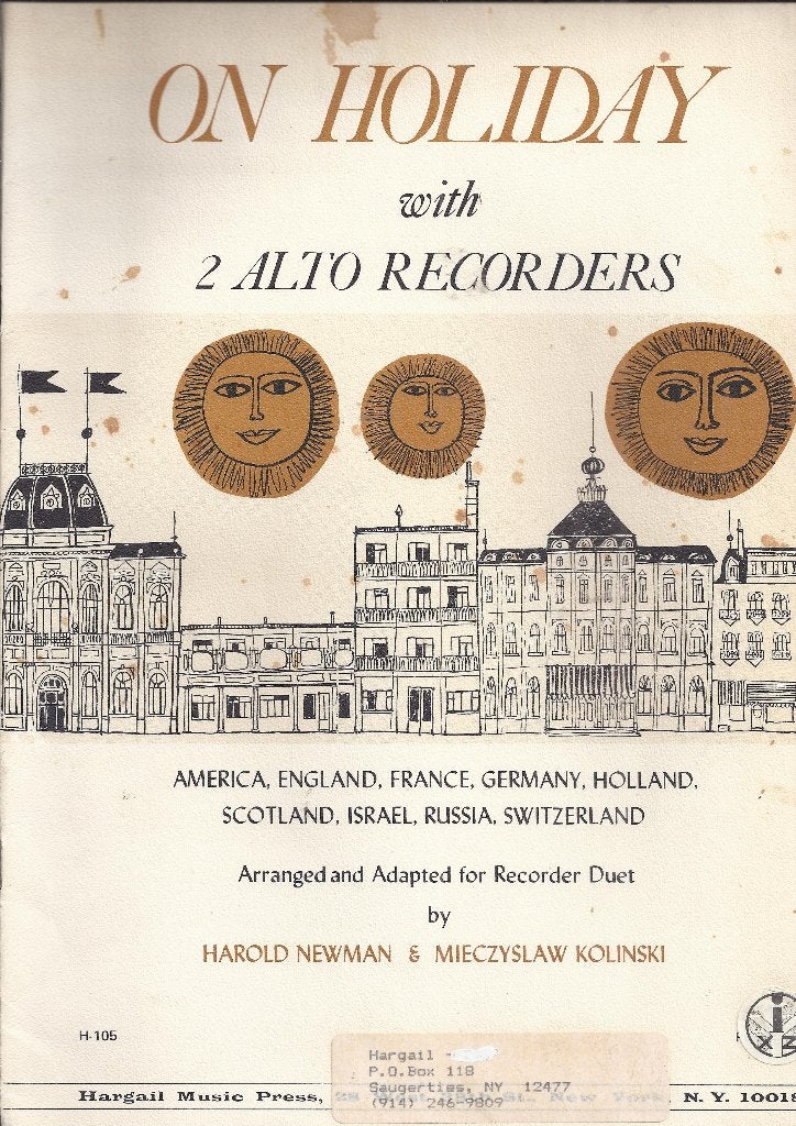 C333 bladmuziek:     on holiday -- voor 2 alt blokfluiten, Ophalen of Verzenden, Gebruikt, Artiest of Componist, Piano