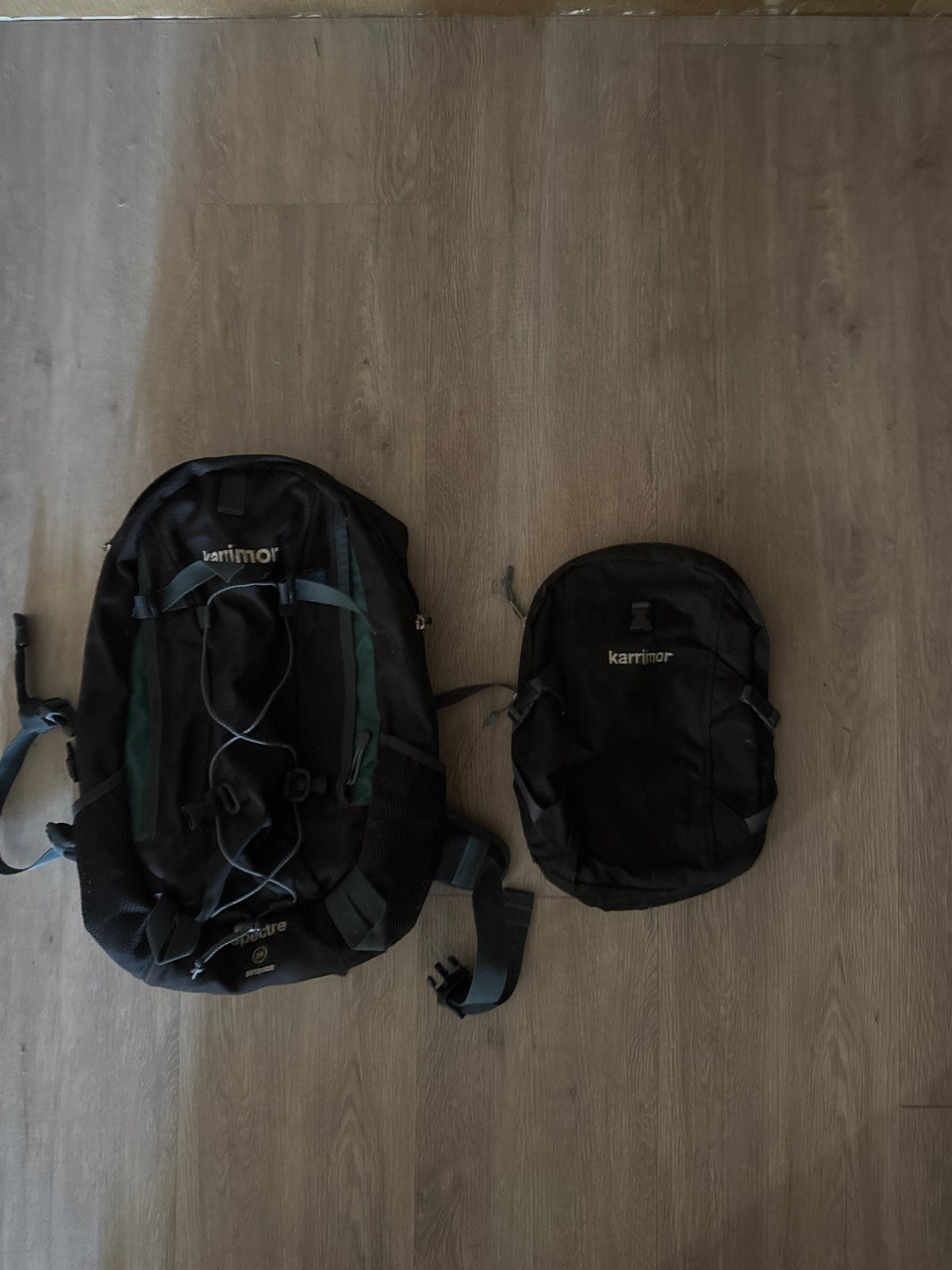 Karrimor rugzakken set: 35L en kleine dagrugzak, Gebruikt, 25 tot 40 cm, Trekking, Ophalen
