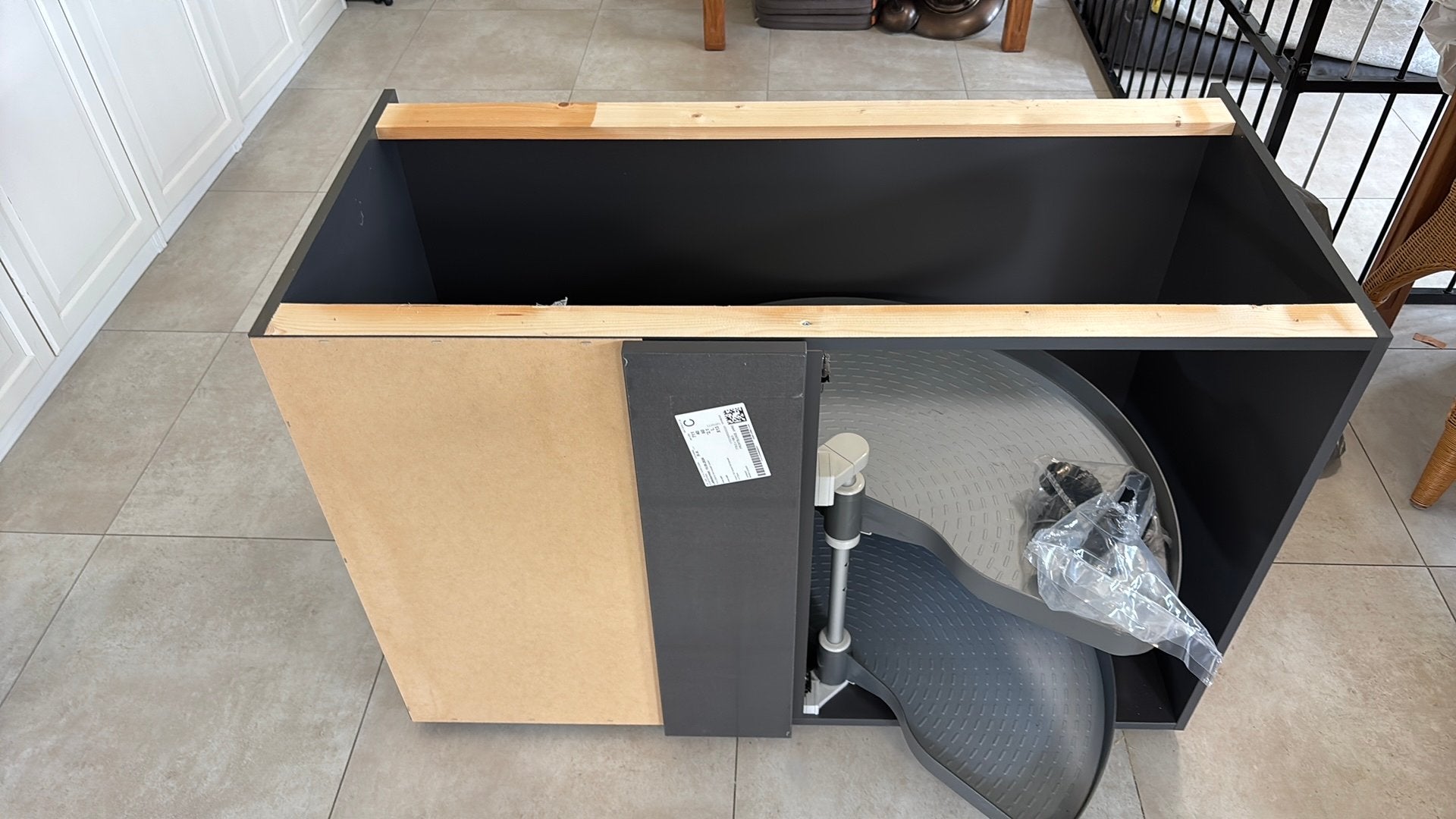 Hoek element voor keuken incl. Carousel., Ophalen, Nieuw, Minder dan 100 cm, Grijs
