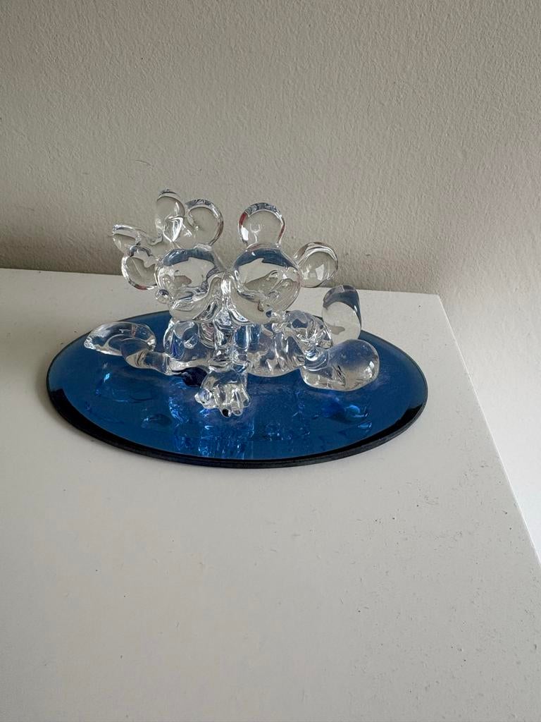 Disney Land Parijs Mickey Mouse Beeldje Glas, Ophalen of Verzenden, Mickey Mouse, Zo goed als nieuw, Beeldje of Figuurtje