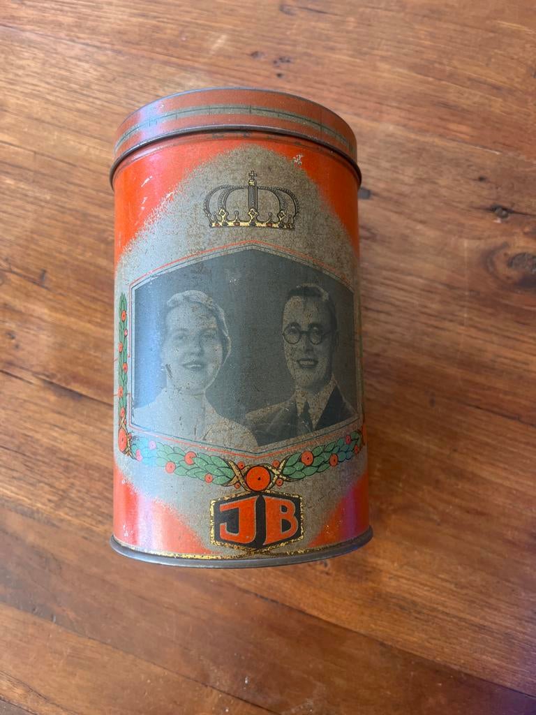 Vintage Blik Koninklijk Huis Juliana en Bernhard, Ophalen of Verzenden, Gebruikt, Nederland, Overige typen