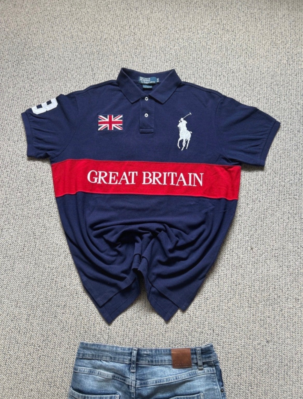Polo Ralph Lauren Great Britain Polo Shirt Maat XL, Kleding | Heren, Ophalen of Verzenden, Zo goed als nieuw, Maat 56/58 (XL)