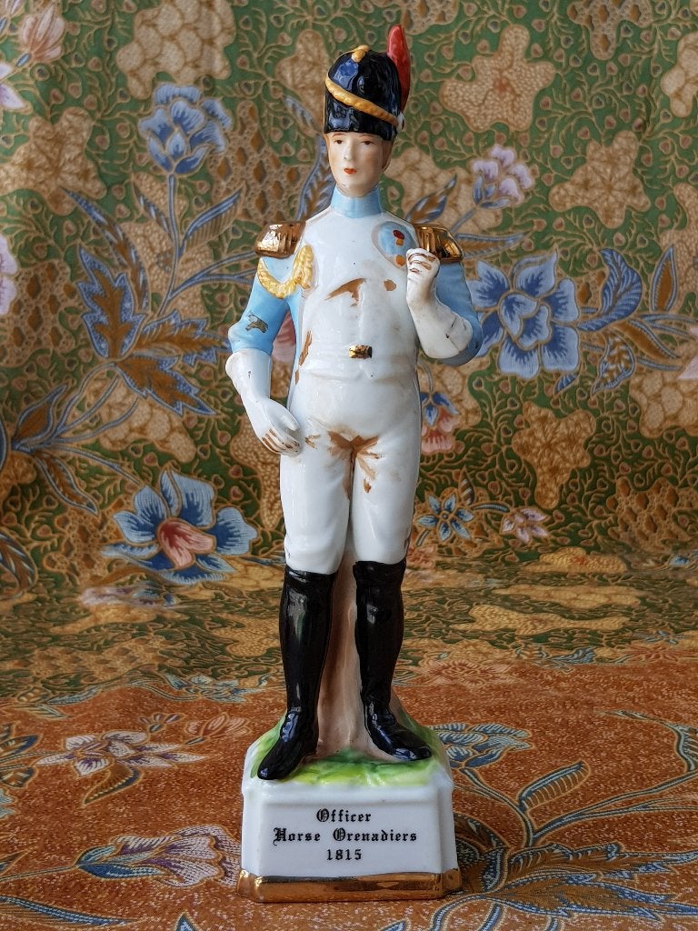 Oud Engels militaria beeldje van historische soldaat 21 cm., Ophalen of Verzenden