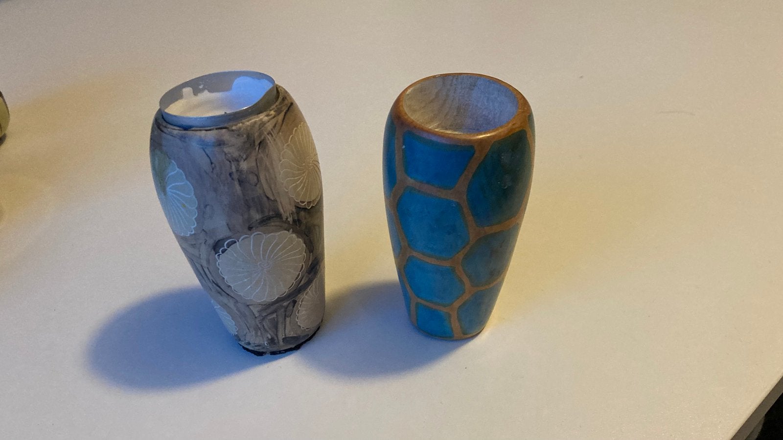 Waxinelichthouders steen, 10 cm hoog, 10 cm, Gebruikt, Meerkleurig, Ophalen of Verzenden