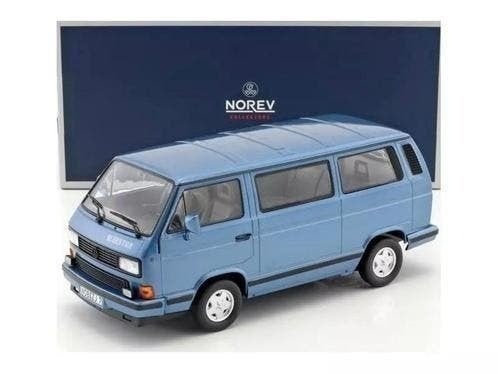 Volkswagen T3 Bus “Blue Star” 1992 Blauw 1-18 Norev, Hobby en Vrije tijd, Modelauto's | 1:18, 70-72 avenue de Bohlen 69120 Vaulx-en-Velin
