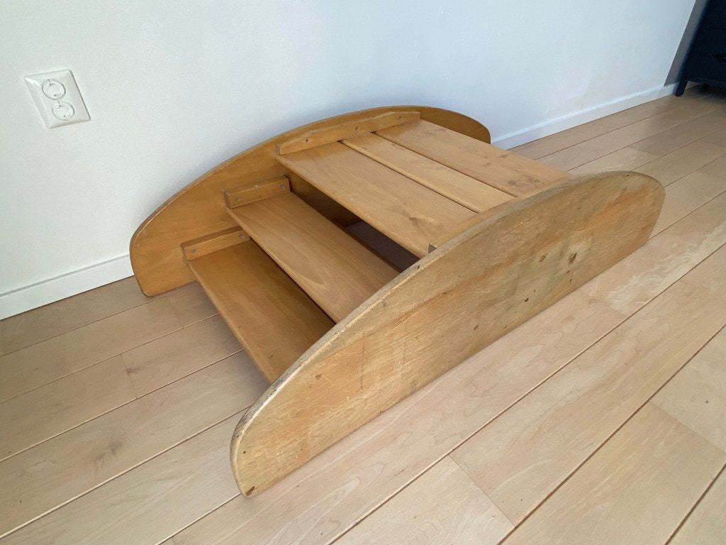 Houten Schommelboot - Klimtrap, Ophalen, Gebruikt