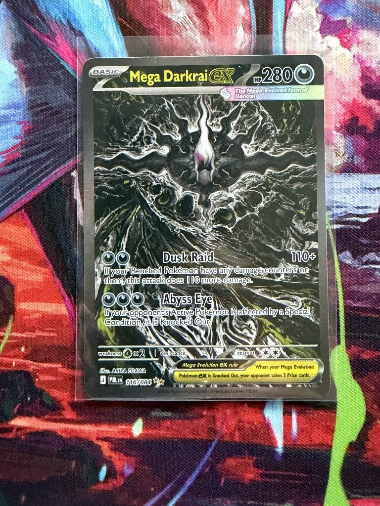 Pokemon Mega Darkrai EX (PBL 116) Pitch Black, Ophalen of Verzenden, Nieuw, Losse kaart, Foil