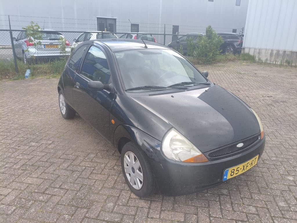 Ford Ka 1.3 I 44KW 2007 Zwart, Auto's, Voorwielaandrijving, 1299 cc, 4 cilinders, Ka