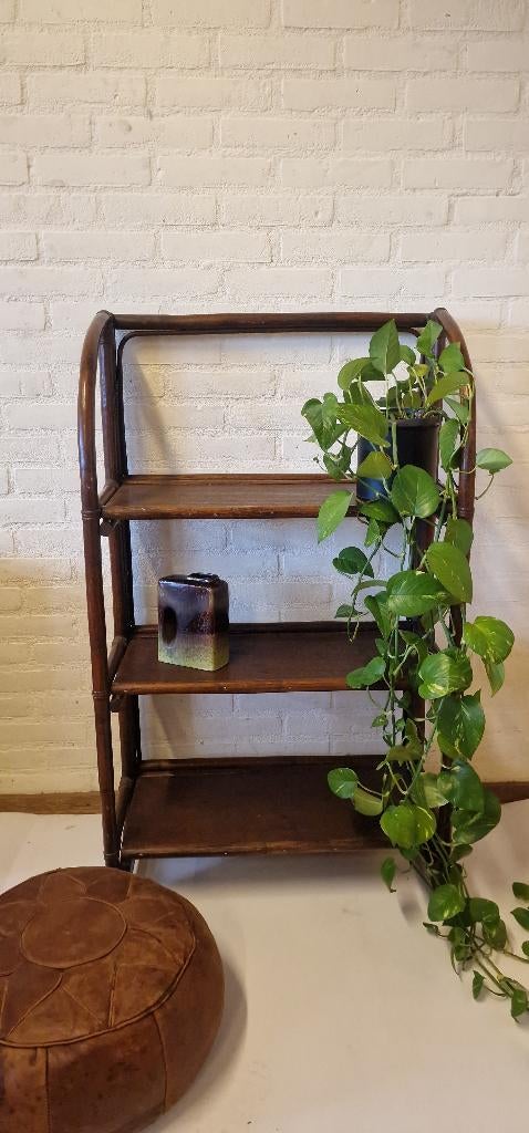 Uniek vintage rotan/bamboe kast - Opvouwbaar - Stelling, Gebruikt, Onbekend, Ophalen of Verzenden, Onbekend