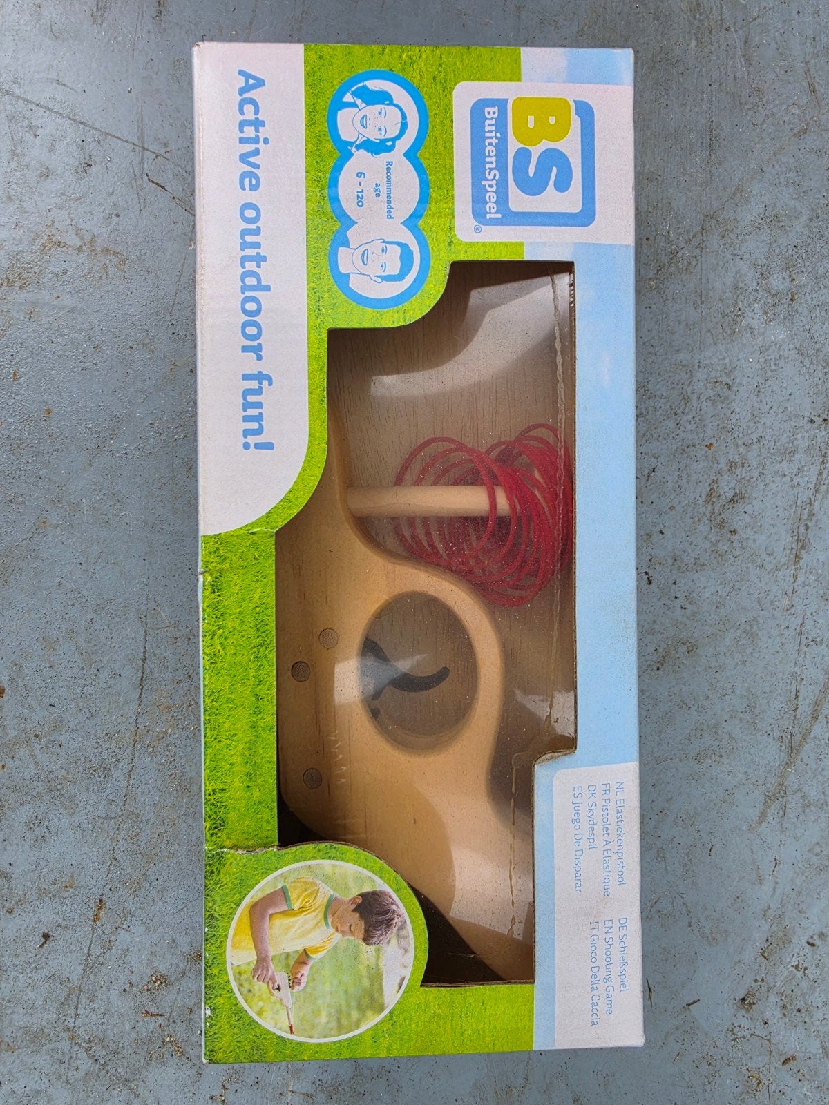 elastiekjes pistool van hout, Ophalen, Nieuw