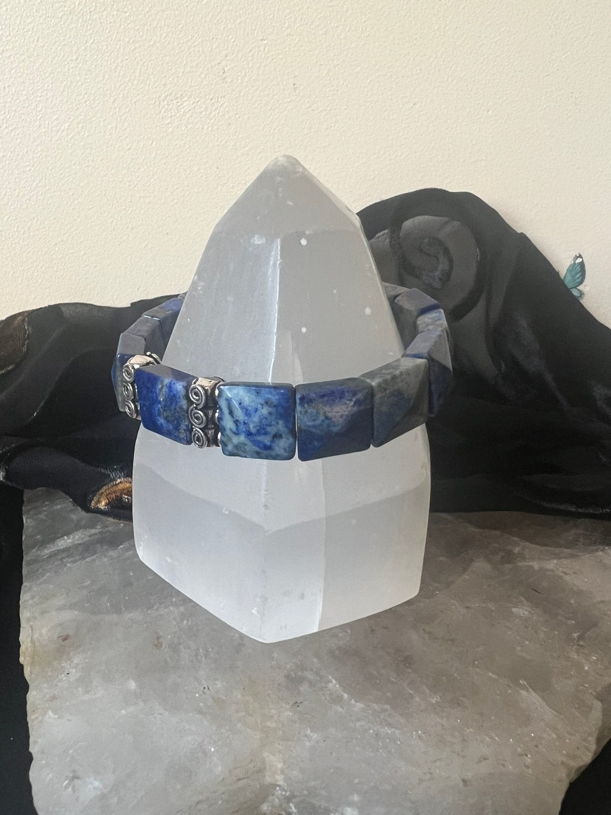 Lapis lazuli zilver beschermt geluk wijsheid uniek intuïtie, Blauw, Magnolia11, Nieuw, Ophalen of Verzenden