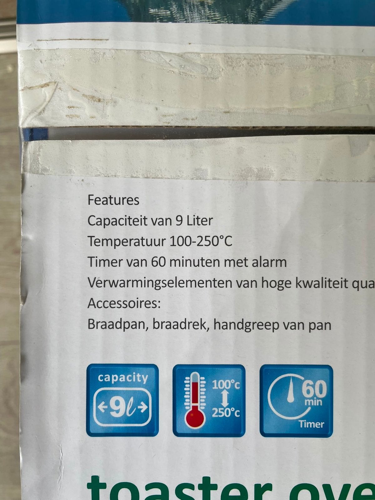 Alpina Camping Oven - Compacte Toaster Oven 9L, Caravans en Kamperen, Camper-accessoires, Ophalen, Gebruikt