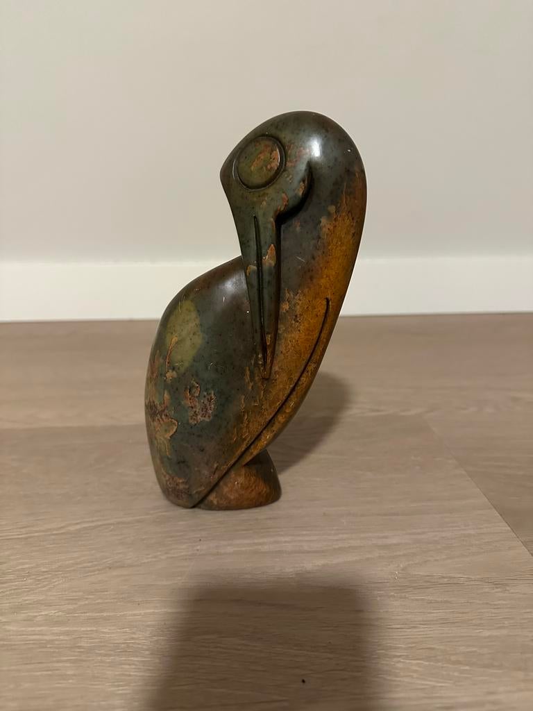 Handgemaakte Afrikaanse stenen vogel sculptuur, Ophalen
