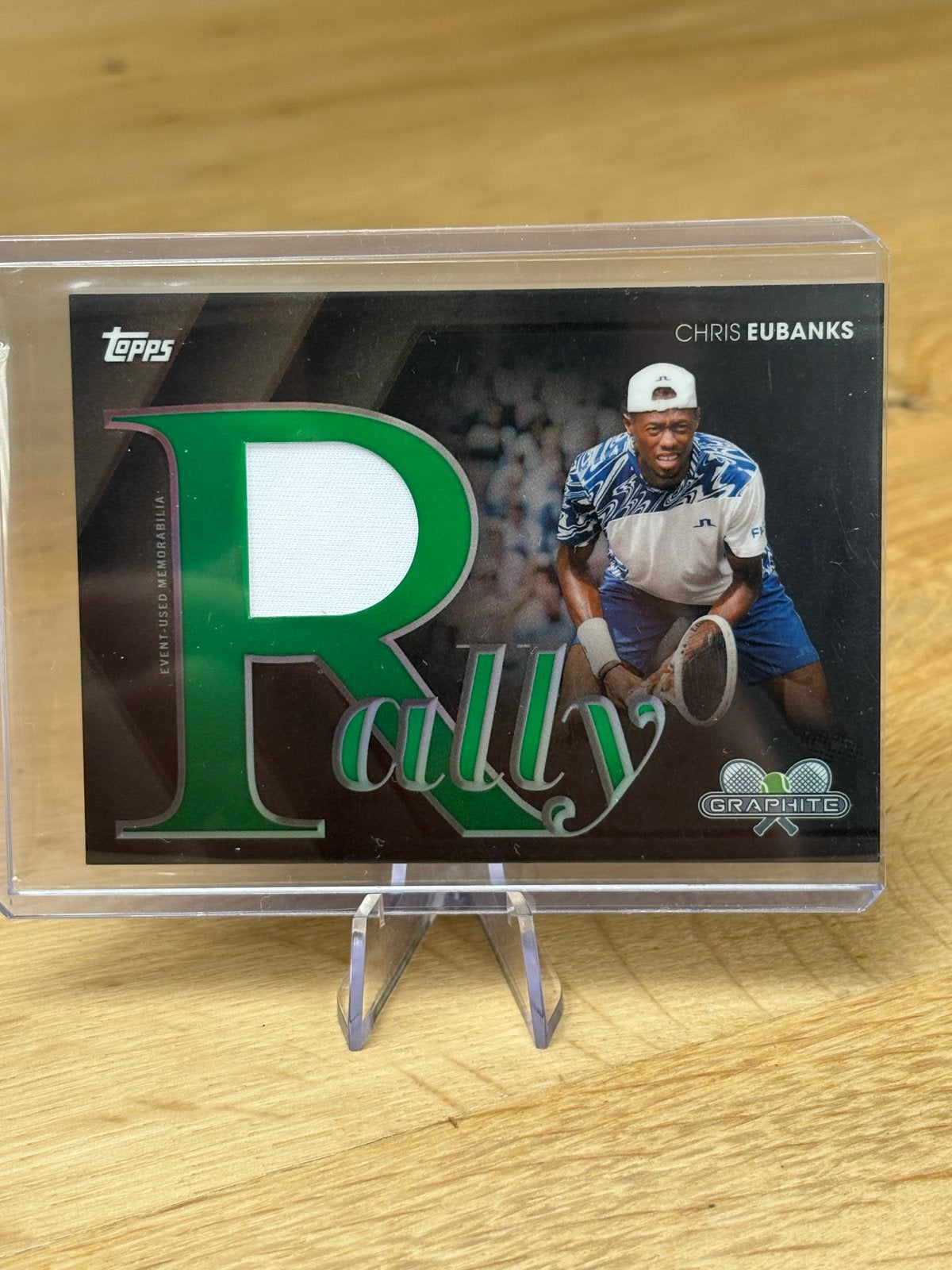 Chris Eubanks Rally Relic Kaart - Topps Graphite Tennis, Ophalen of Verzenden, Zo goed als nieuw, Overige sporten, Spelerskaart