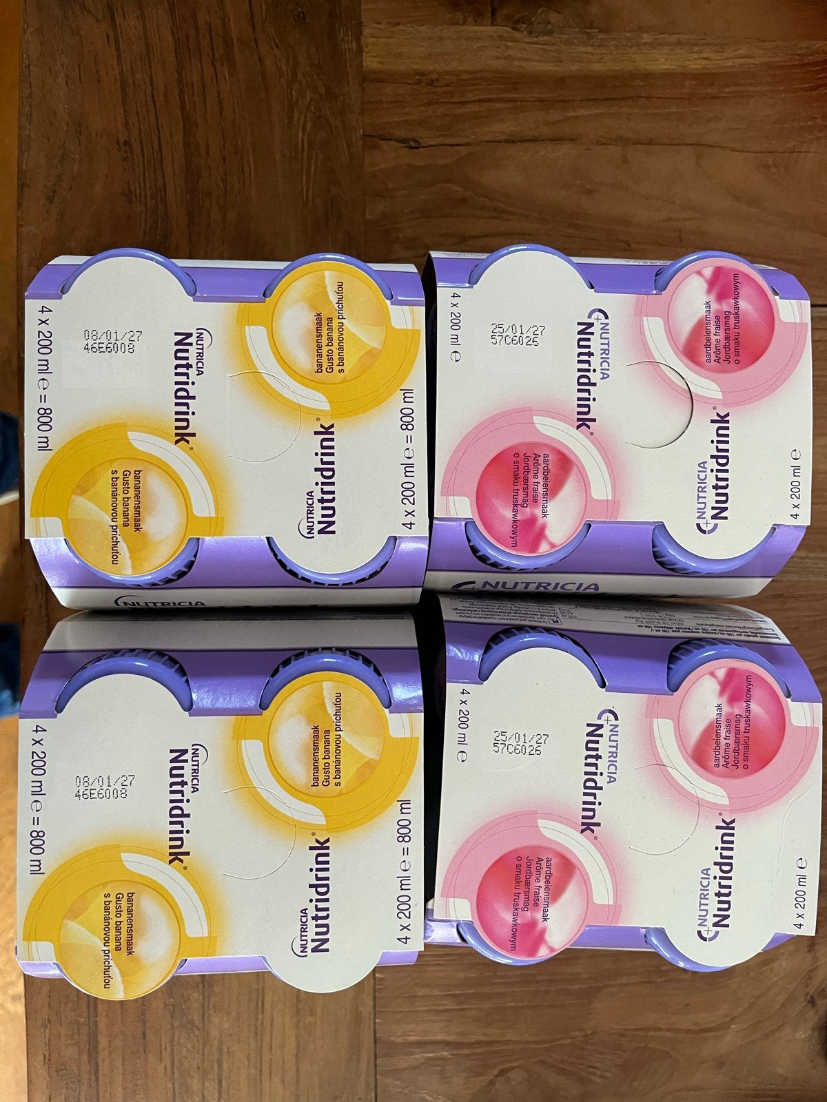16 flessen Nutridrink - 8 fl. banaan en 8 fl. Aardbei, Diversen, Ophalen