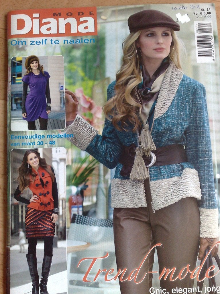 Diana zelfmaakmode nr. 84 , maat 38-48, Hobby en Vrije tijd, Kledingpatronen, Verzenden, Zo goed als nieuw, Vrouw, Overige merken