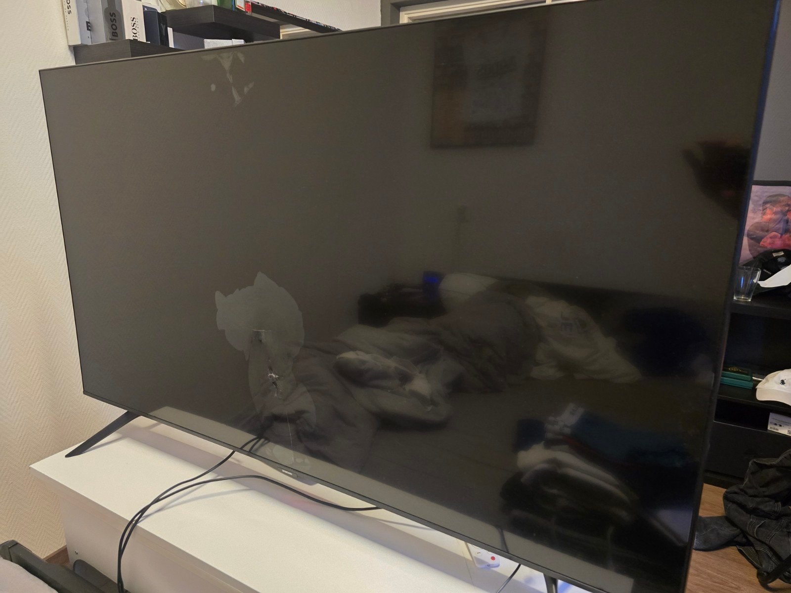 Samsung Smart TV 55 inch met gebroken scherm - voor onderdel, Ophalen, 50 Hz, Samsung, Smart TV