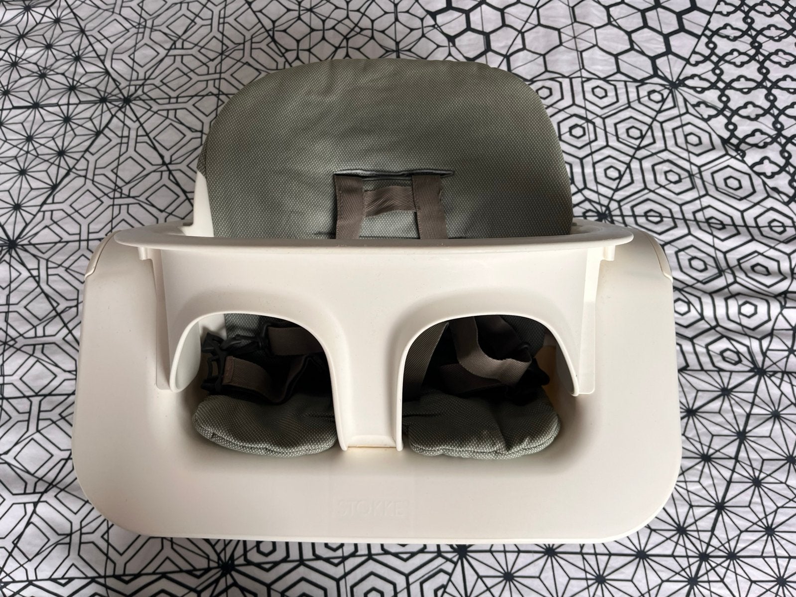 Stokke steps baby set groen, Kinderen en Baby's, Ophalen, Gebruikt, Meegroeistoel, Gordel(s)