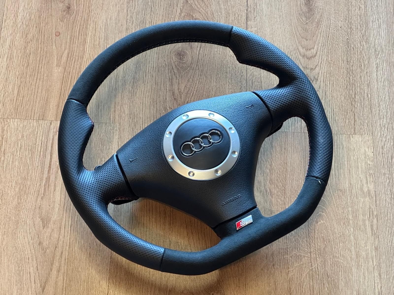 Audi TT S-Line Flat Bottom stuurwiel Alcantara Flippers, Gebruikt, -, -, Ophalen of Verzenden
