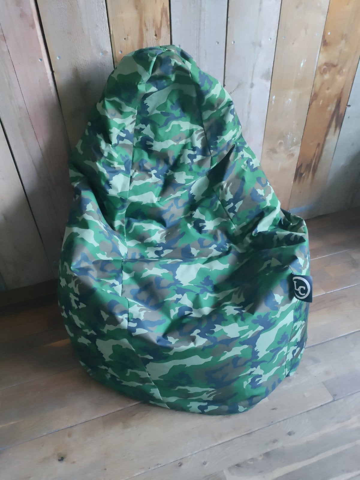 Stoere LC zitzak / poef leger camouflage, Ophalen of Verzenden, Zo goed als nieuw, Meerkleurig, Zitzak