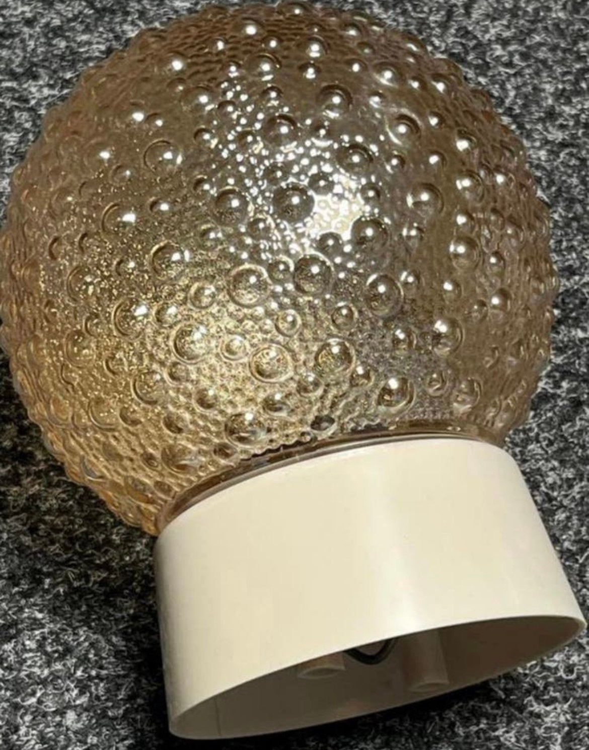 Vintage Art Deco plafondlamp, Huis en Inrichting, Lampen | Plafondlampen, Ophalen of Verzenden, Zo goed als nieuw, Glas