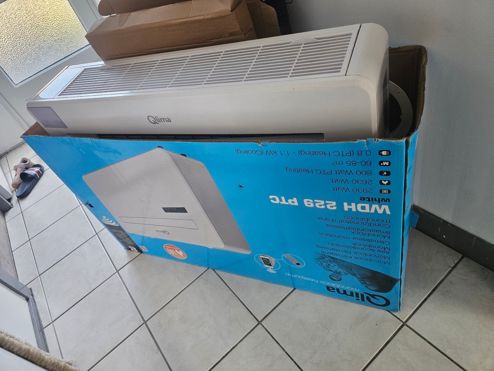 Te koop aangeboden: een QLIMA monoblock airconditioner, mode, Witgoed en Apparatuur, 3 snelheden of meer, Ophalen of Verzenden