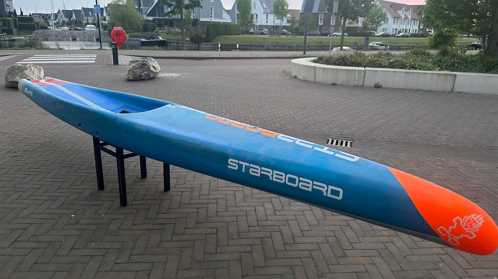Starboard sprint carbon hardboard 14ft 21.5 2020, Watersport en Boten, Suppen, Ophalen, Gebruikt, SUP-boards