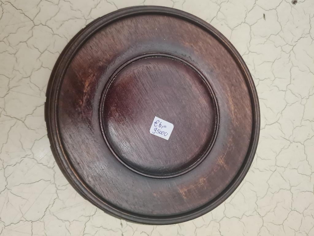 Vintage houten onderbord voor stolp e.d