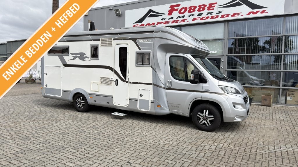 Zeer luxe en Bomvol! De Laika Kreos 5009 Uit 2016|65dkm|150P, Caravans en Kamperen, Campers, Ringverwarming, Fiat, Bedrijf, L-zit