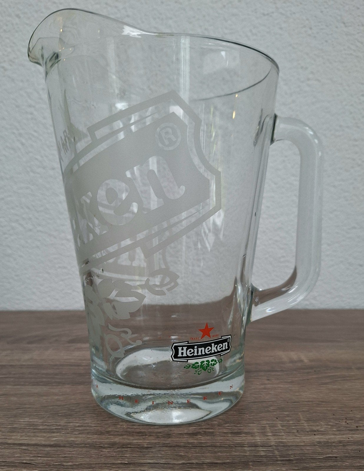 Heineken Glazen Pitcher - Bierkan, Ophalen of Verzenden, Gebruikt, Glas of Glazen, Heineken