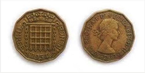 Engeland - Three Pence 1954 circulated, Verzenden, Overige landen, Losse munt
