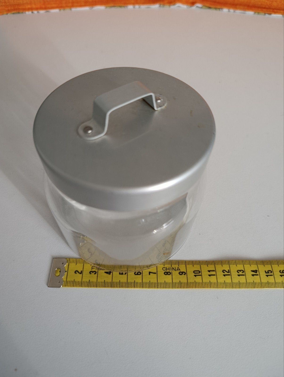 Glazen voorraadpot met metalen deksel, Ophalen of Verzenden, Zo goed als nieuw