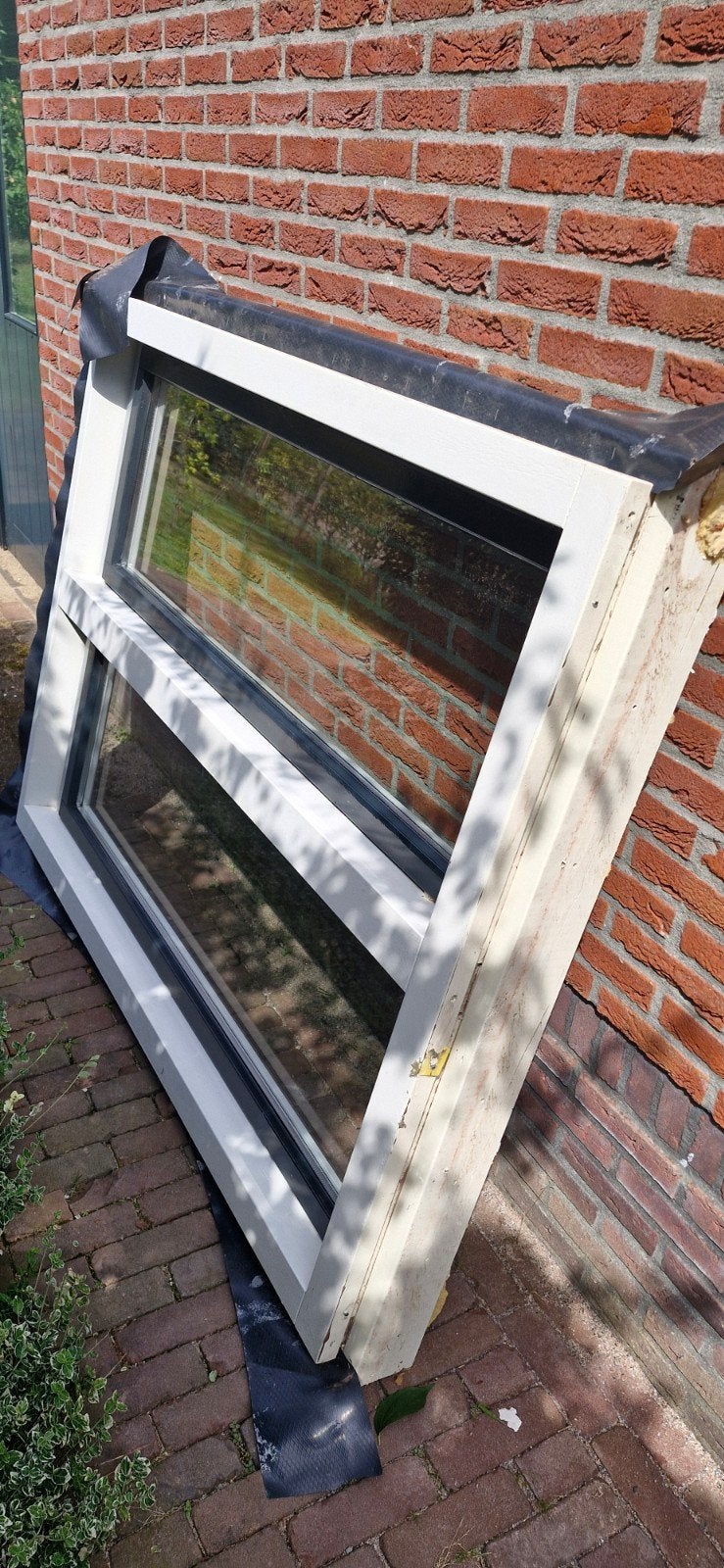 hardhouten kozijn, Doe-het-zelf en Verbouw, Kozijnen en Schuifpuien, Ophalen, Raamkozijn, Zo goed als nieuw, 150 tot 225 cm