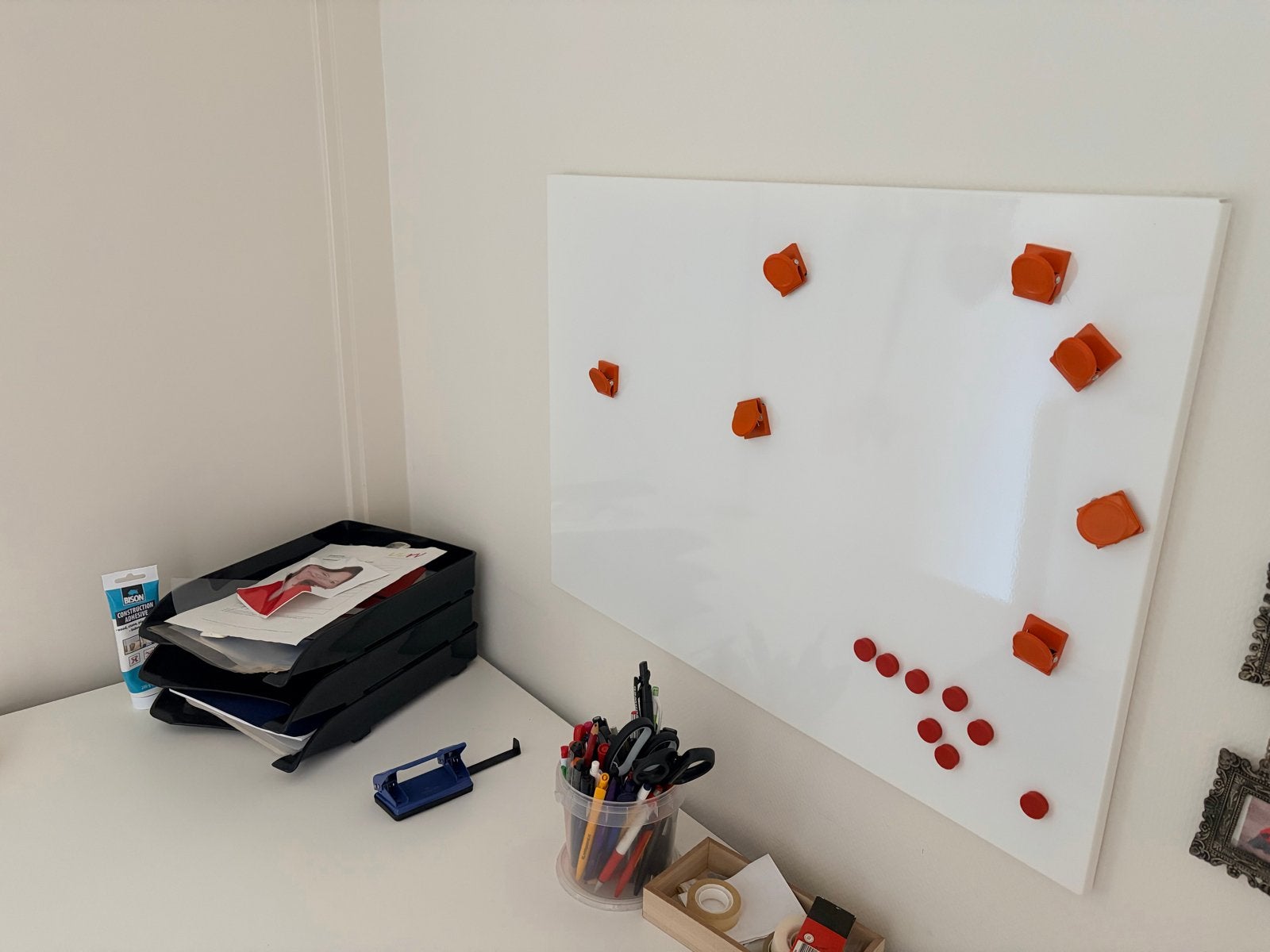 Magneetbord circa 70x45 cm, Ophalen, Gebruikt