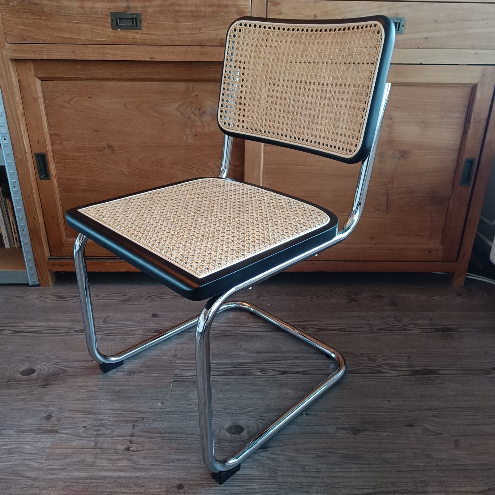20x Cesca Breuer Bauhaus rotan webbing buisframe stoel zwart, Hout, Zwart, Japandi Bauhaus Scandinavisch design retro, Nieuw