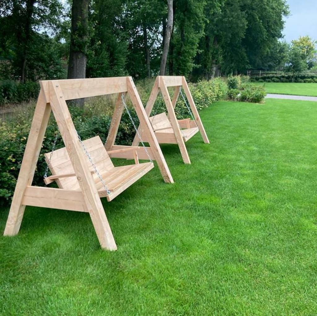 Douglas schommelbankje, Ophalen of Verzenden, Zo goed als nieuw, Hout