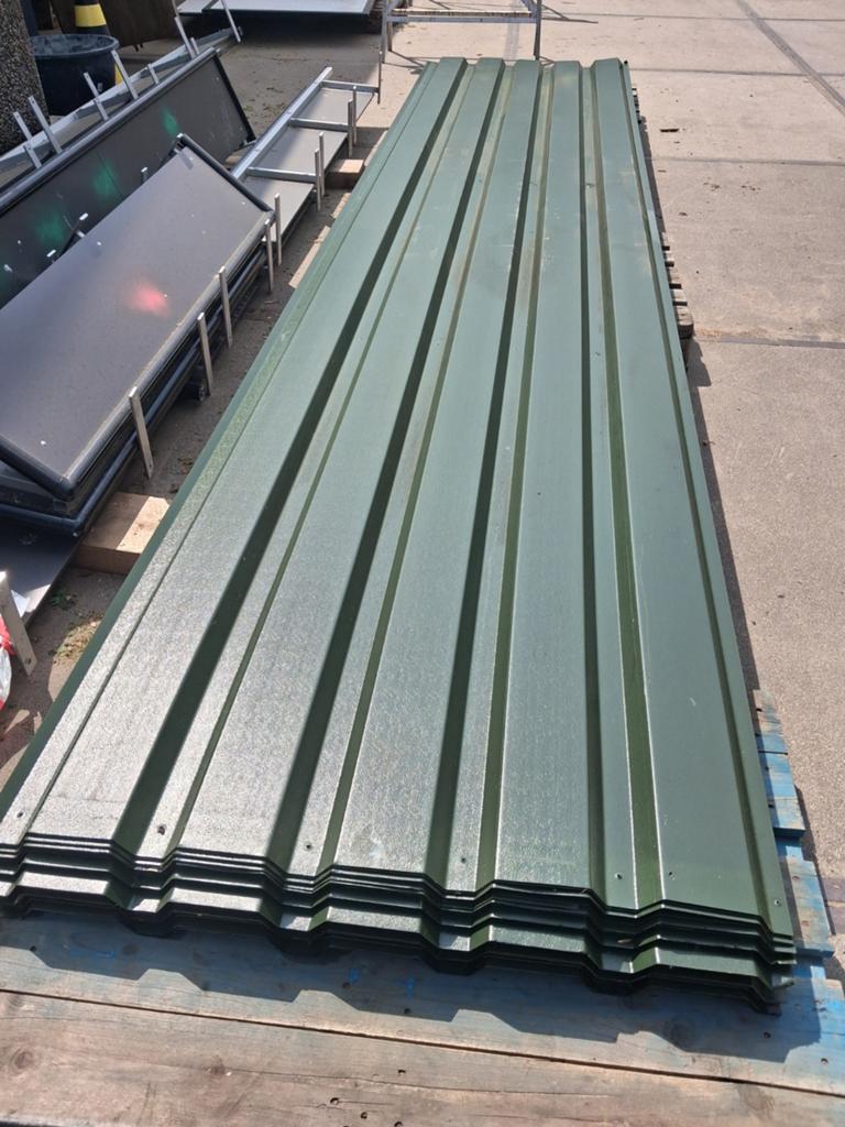 Damwandplaten groen 108x487cm., Doe-het-zelf en Verbouw, Platen en Panelen, Ophalen