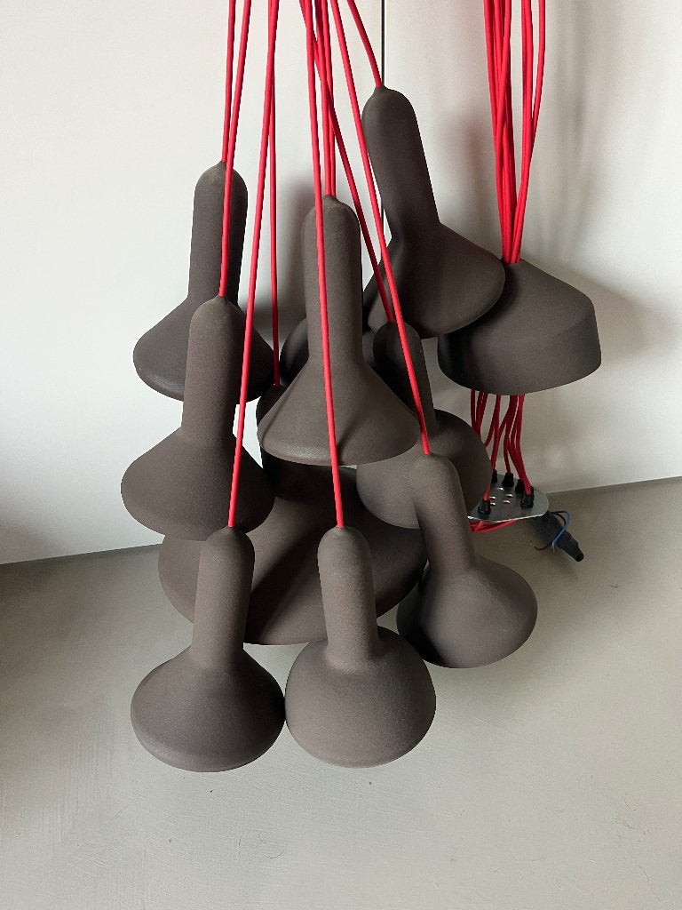 Hanglamp Established and sons, Ophalen, Zo goed als nieuw, Natuurlijk materiaal, E27 (groot)