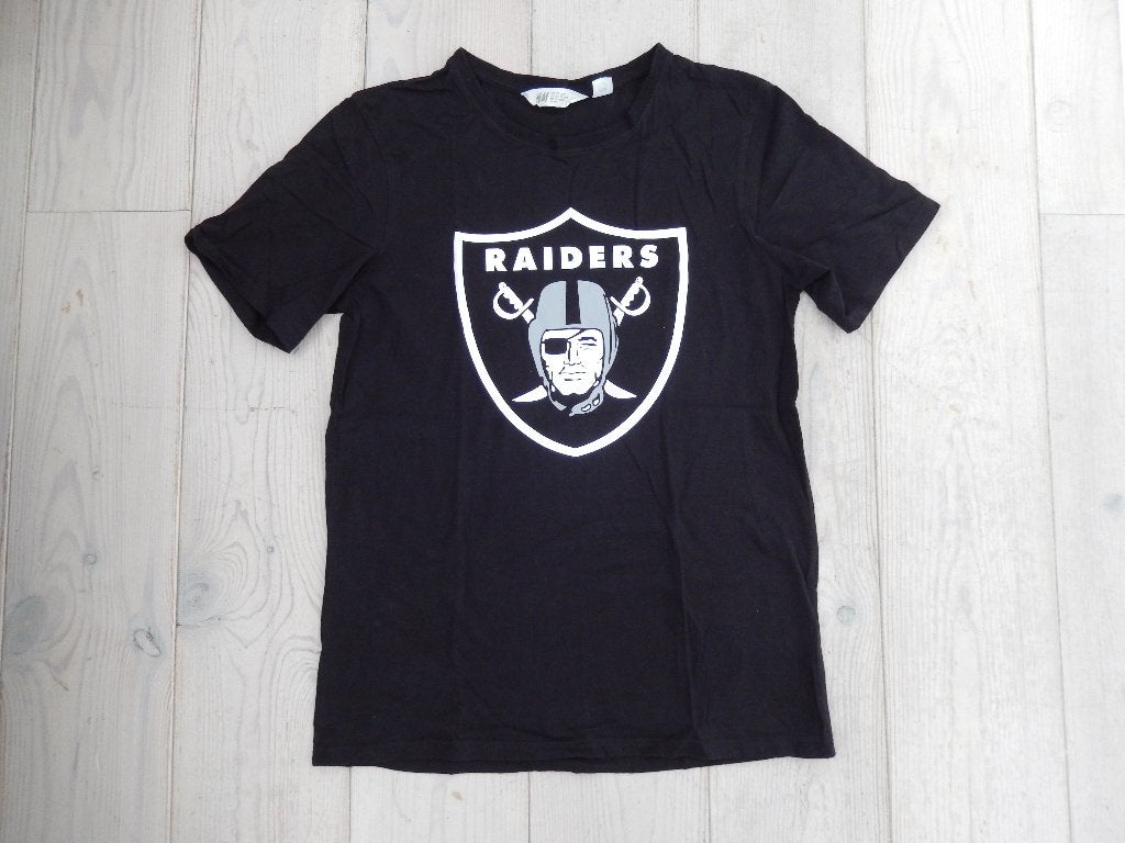 * Nieuw H&M NFL raiders zwart shirt maat 170 *, Jongen of Meisje, H&M, Nieuw, Ophalen of Verzenden