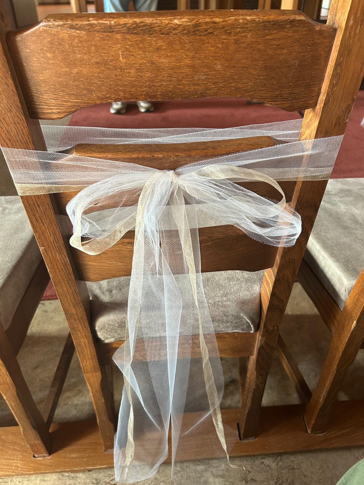 Bruiloft kerk decoratie tule en gipskruid, Ophalen, Zo goed als nieuw, Versiering, Geboorte of Huwelijk