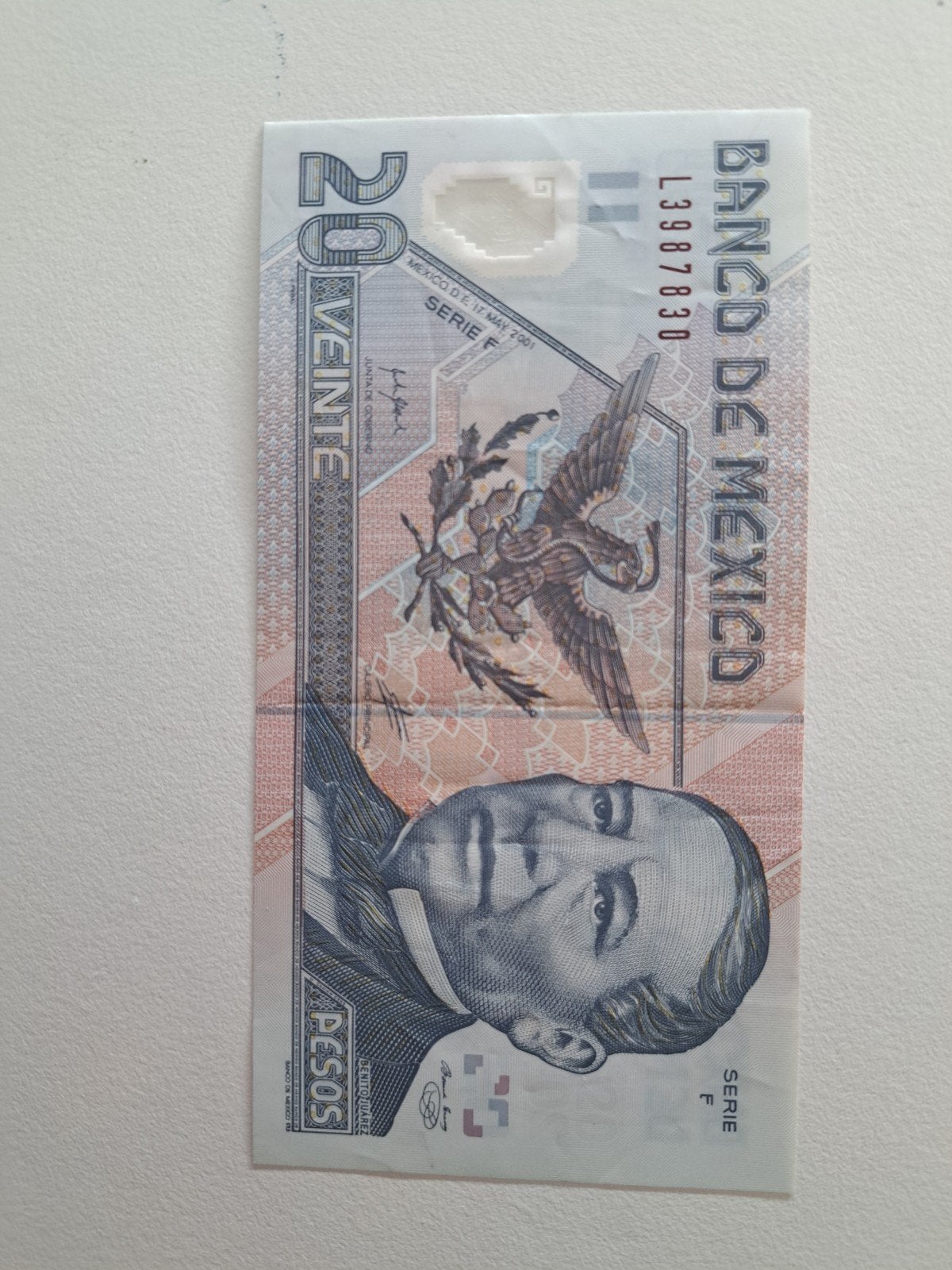 Mexico 20 Pesos biljet - UNC - Banco de Mexico, Ophalen of Verzenden, Midden-Amerika, Los biljet