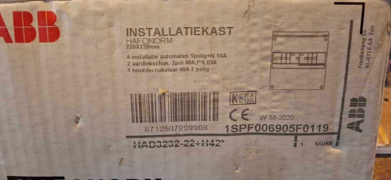 installatie kast, Ophalen, Nieuw, ABB, Overige typen