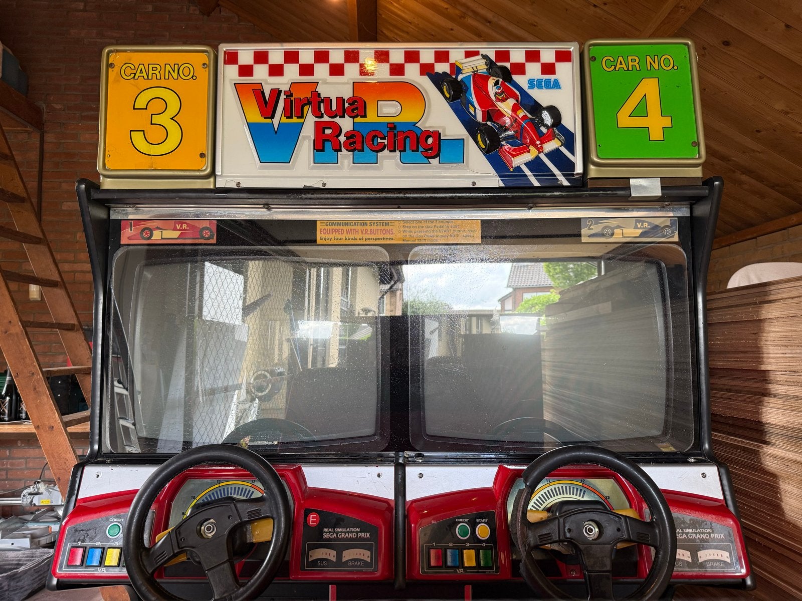 Sega Virtua Racing Arcade Kast - Dubbele Cockpit, Ophalen, Gebruikt, Racen en Vliegen, 2 spelers