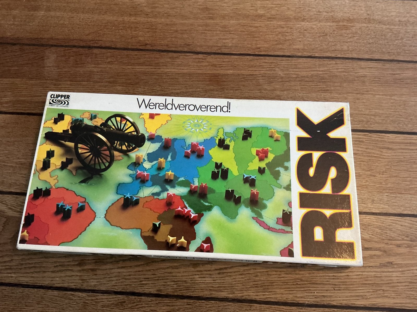 Risk Wereldveroverend! Bordspel Clipper (Vintage) witte doos, Drie of vier spelers, Ophalen of Verzenden, Gebruikt